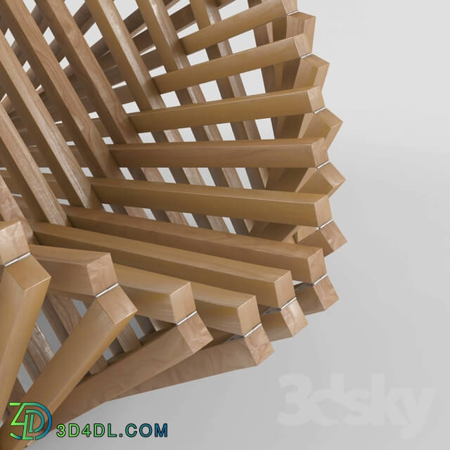 Chair - Geometrical wood chair