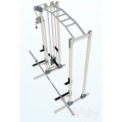 Sports - Power rack with the mast thrust 