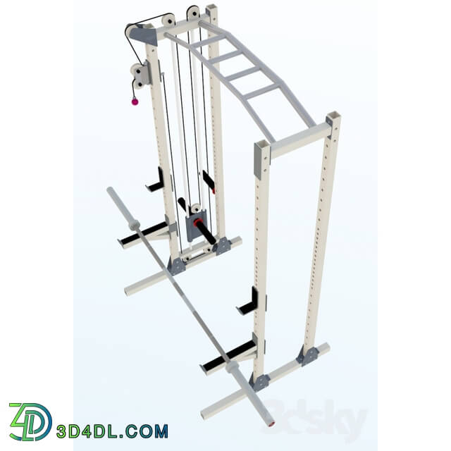 Sports - Power rack with the mast thrust