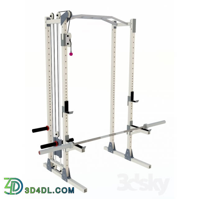 Sports - Power rack with the mast thrust