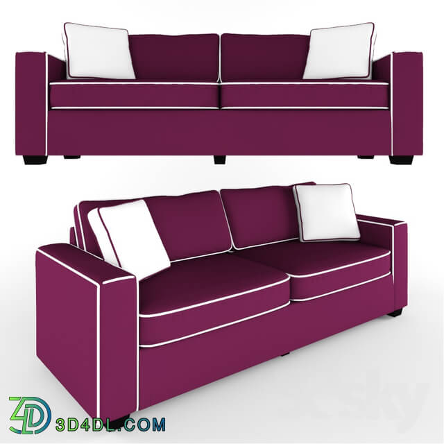 Sofa - Alameda Modern Velvet Fabric Sofa