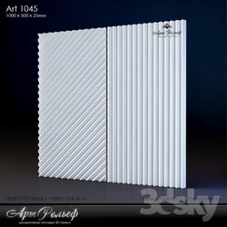 3D panel - Gypsum 3d Art-1045 panel from ArtRelief 
