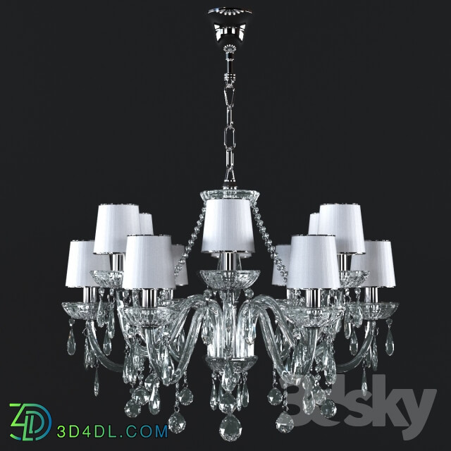 Ceiling light - CHANDELIER FAVOURITE ROYAL 7189-12P-V2 Glass