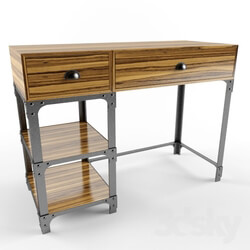 Office furniture - Old style metal and wood desk 