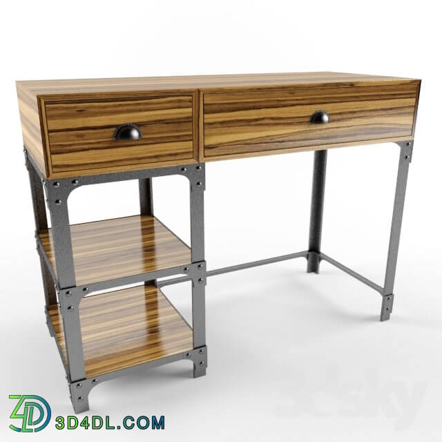 Office furniture - Old style metal and wood desk