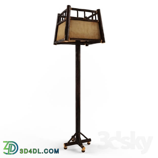 Floor lamp - Floor lamp in bark Art. T-32 Rustic