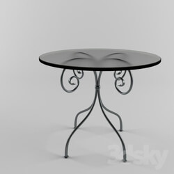Table - Wrought iron table 