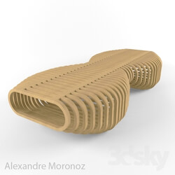 Other architectural elements - Wooden bench-Alexandre Moronnoz 