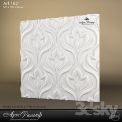 3D panel - Gypsum 3d Art-182 panel from ArtRelef 