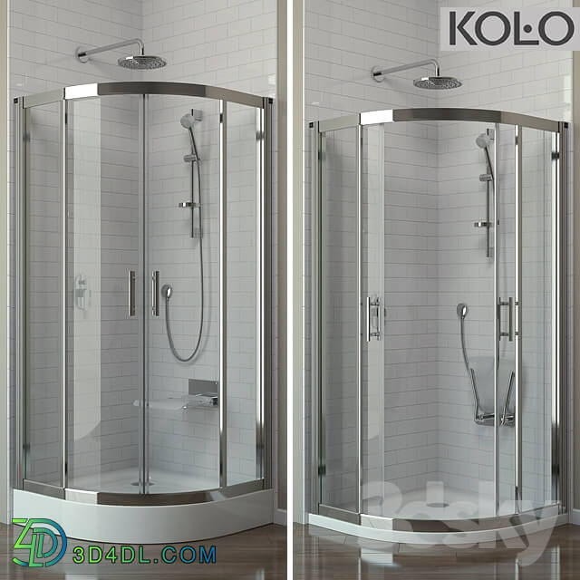 Shower - Shower _quot_the GEO 6_quot_ semicircular 90 _ 90 cm pallet _quot_in FIRST_quot_ and _quot_PACYFIK_quot__ tm KOLO