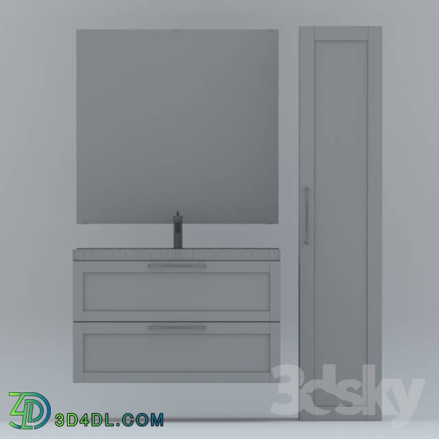 Bathroom furniture - Bathroom furniture and mirror GODMORGON