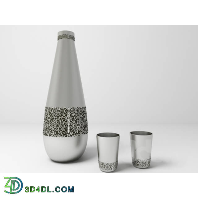 Tableware - decanter with glasses