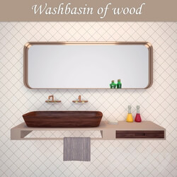 Wash basin - Washbasin Shell wood from NINA MAIR studio 