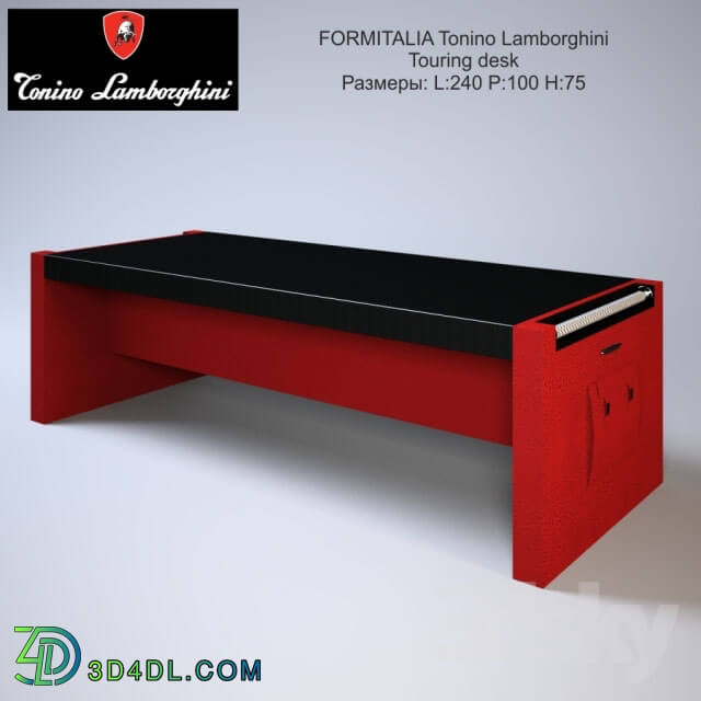 Office furniture - Table FORMITALIA Tonino Lamborghini Touring desk