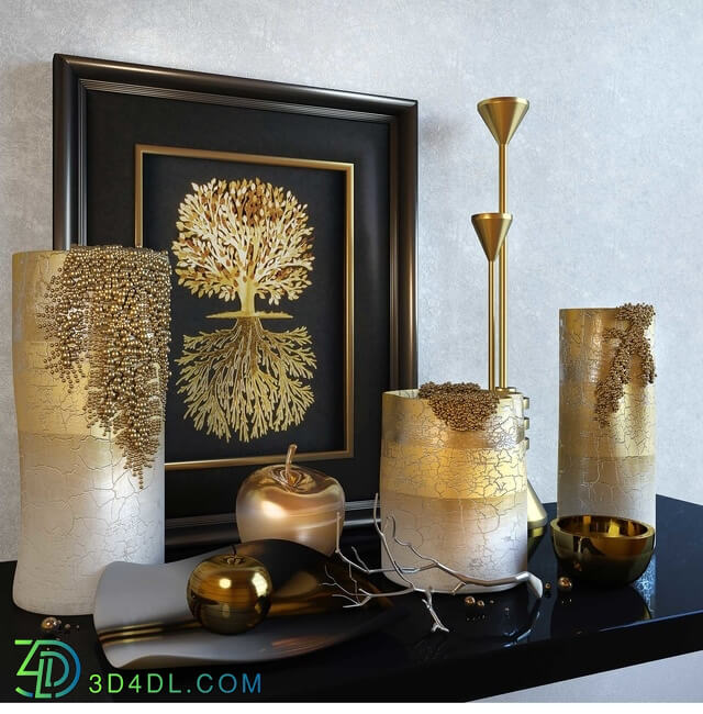 Decorative set - Decorative set_ Noble gold