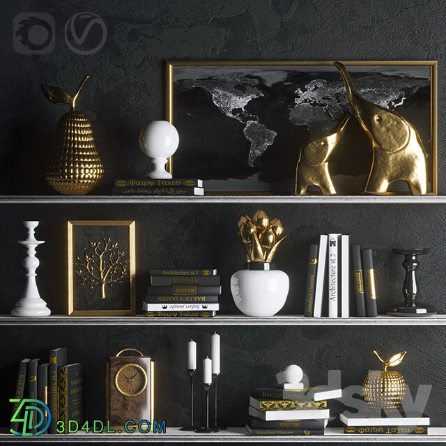 Decorative set - Strict in gold _decor_