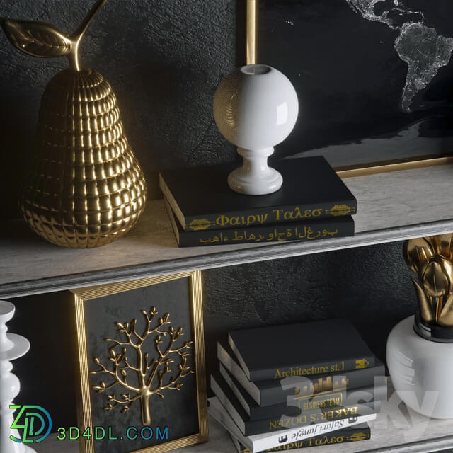 Decorative set - Strict in gold _decor_