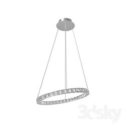 Ceiling light - 39001 LED suspension TONERIA_ 48х0_5 _LED__ 600х370_ H1500_ steel_ chrome _ crystal 