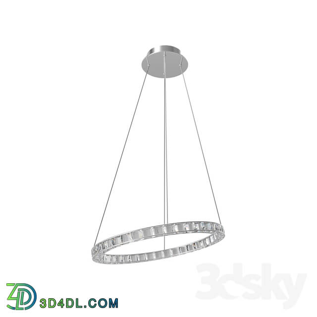 Ceiling light - 39001 LED suspension TONERIA_ 48х0_5 _LED__ 600х370_ H1500_ steel_ chrome _ crystal