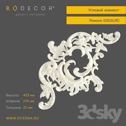 Decorative plaster - Corner Element RODECOR 0303LRC 