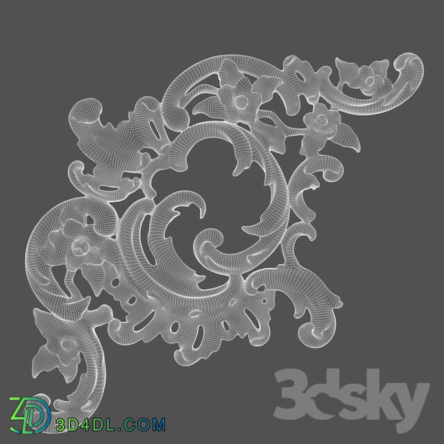 Decorative plaster - Corner Element RODECOR 0303LRC