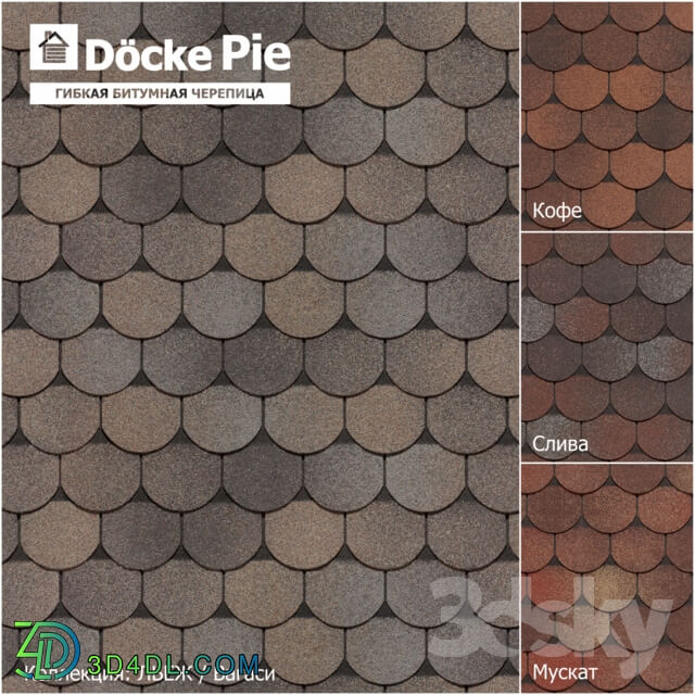 Miscellaneous - Seamless texture of shingles DOCKE collection Liege