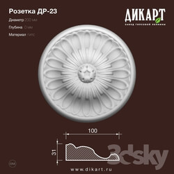 Decorative plaster - www.dikart.ru Dr-23 D200x32mm 
