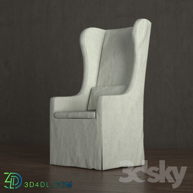 Arm chair - Belgian Wingback Slipcovered