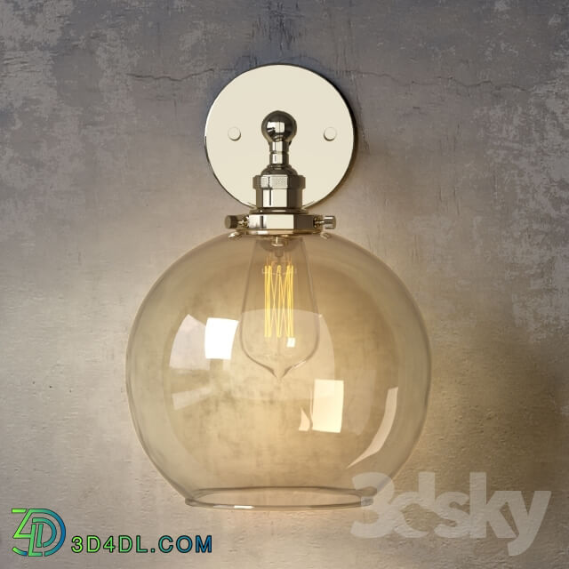 Wall light - FACTORY FILAMENT CLEAR GLASS CAFE SCONCE