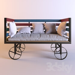 Sofa - Rise Only - Vintage Industrial Style Sofa 