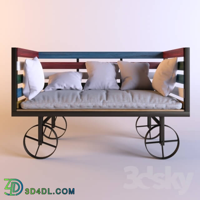 Sofa - Rise Only - Vintage Industrial Style Sofa