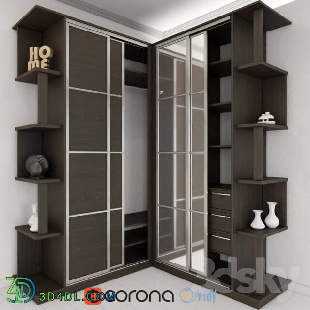 Wardrobe _ Display cabinets - Corner sliding wardrobe