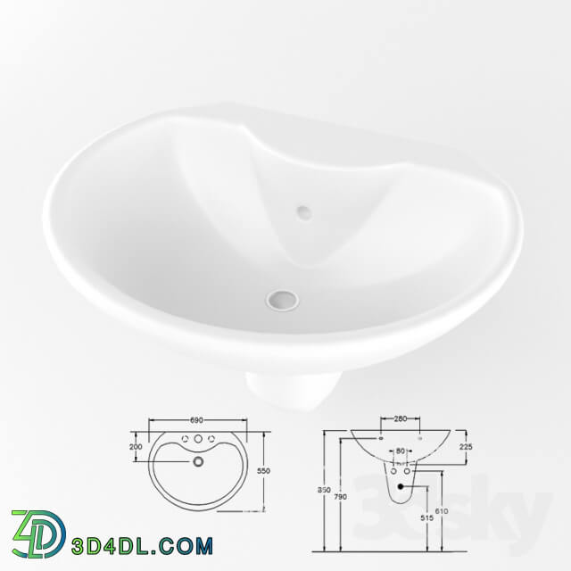 Wash basin - Hatria MAIORA YF04