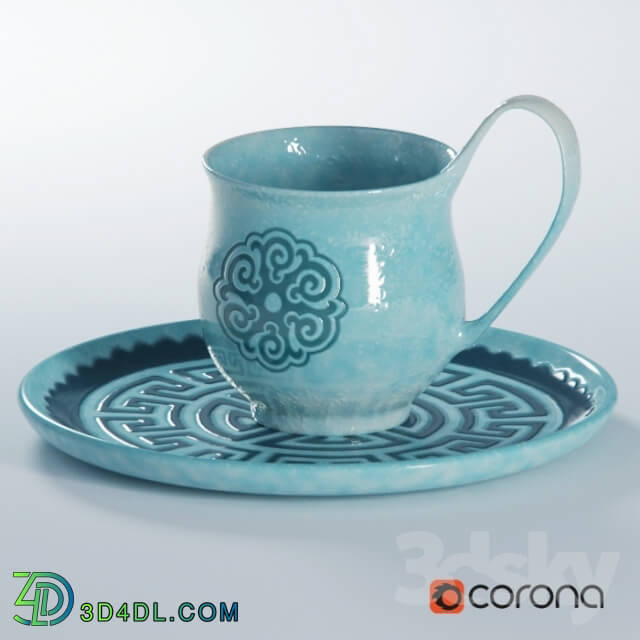 Tableware - Mug with saucer
