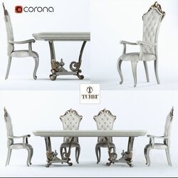 Table _ Chair - Dining Group Turri Baroque 