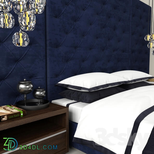 Bed - RH Modern custom tufted platform bed