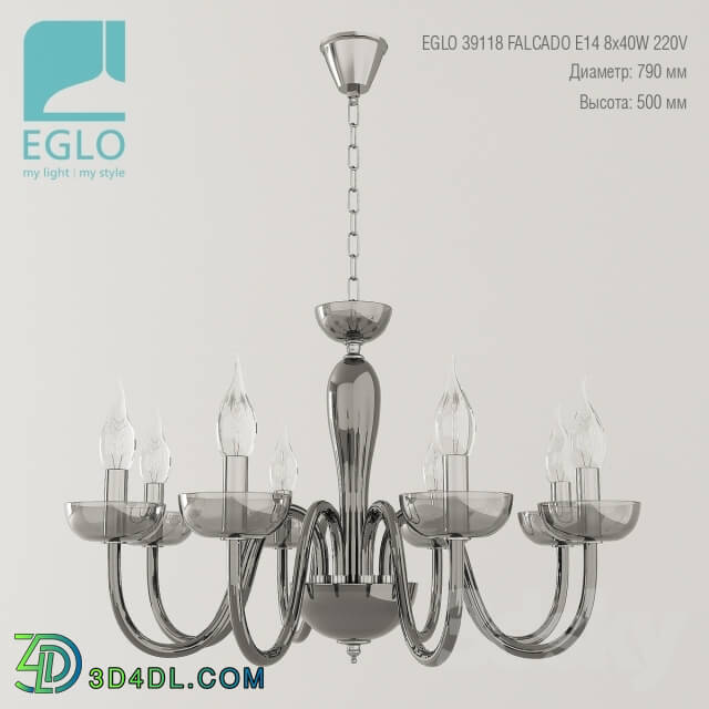 Ceiling light - Chandelier EGLO 39118 FALCADO