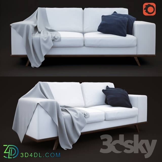 Sofa - Sofa with pillows _ blanket