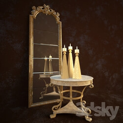 Mirror - mirror_ table_ candlesticks 