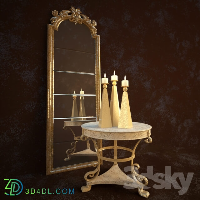 Mirror - mirror_ table_ candlesticks