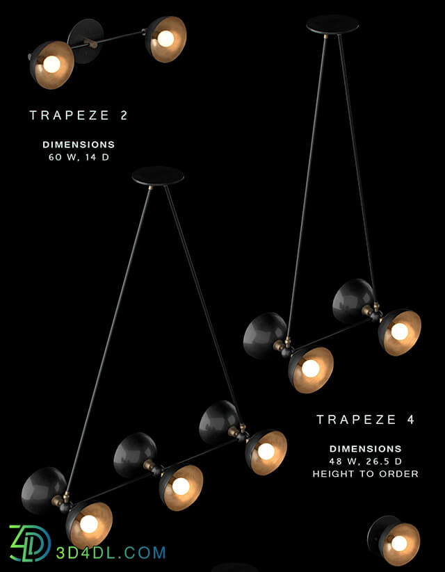 Ceiling light - Apparatus Trapeze Set