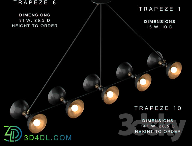 Ceiling light - Apparatus Trapeze Set