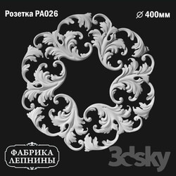 Decorative plaster - Rosette ceiling gypsum stucco PA026 