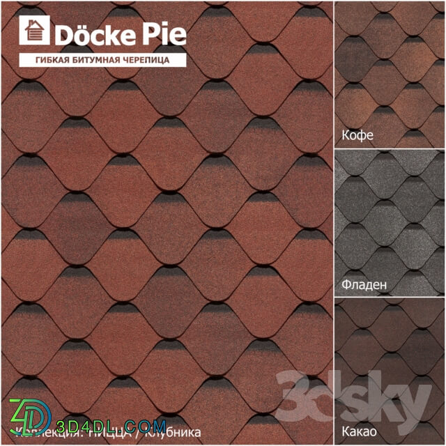 Miscellaneous - Seamless texture of shingles DOCKE collection Nitsa