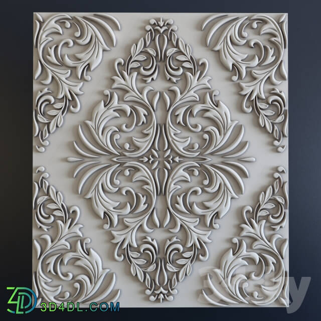 Decorative plaster - 3d panel 3434