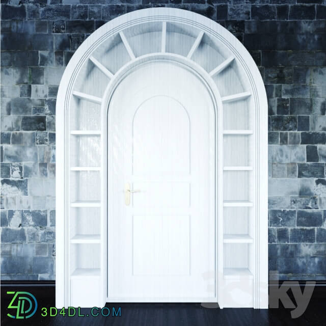 Doors - Wooden arched doorway