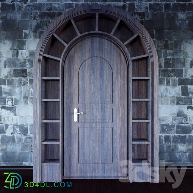 Doors - Wooden arched doorway