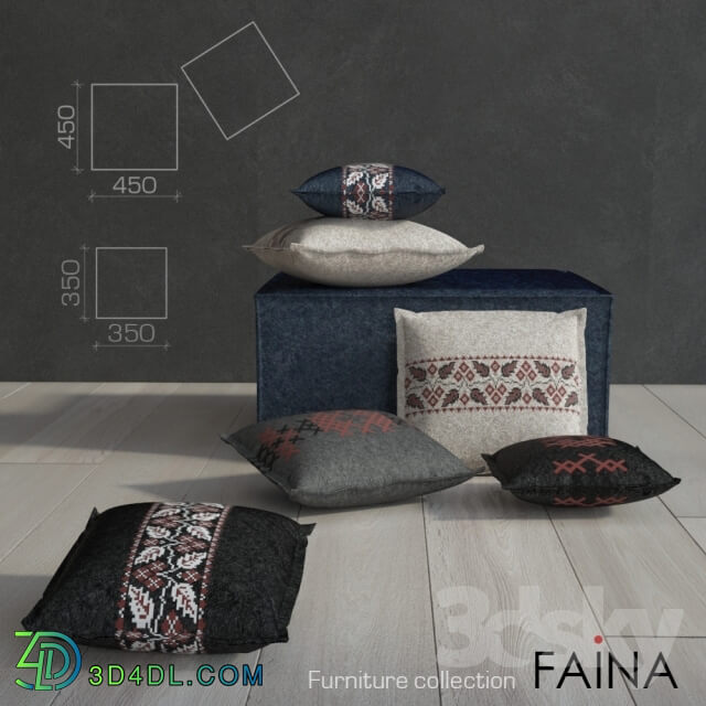 Pillows - Set of cushions in ethnic style