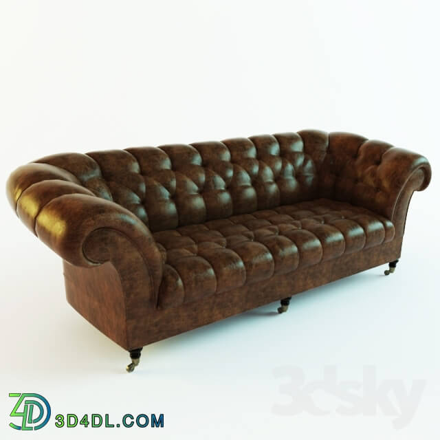 Sofa - french leather sofa