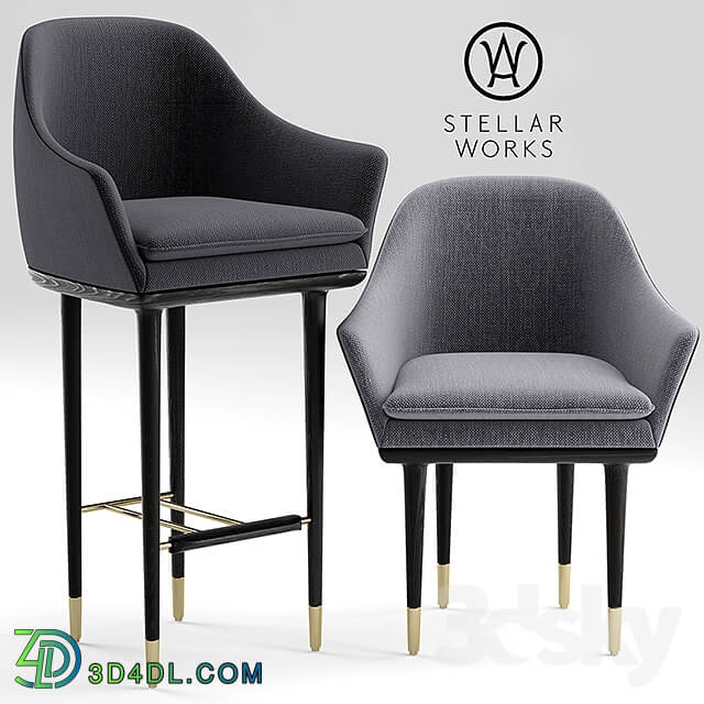 Table _ Chair - Table and chairs STELLAR WORKS LUNAR LOUNGE CHAIR LARGE